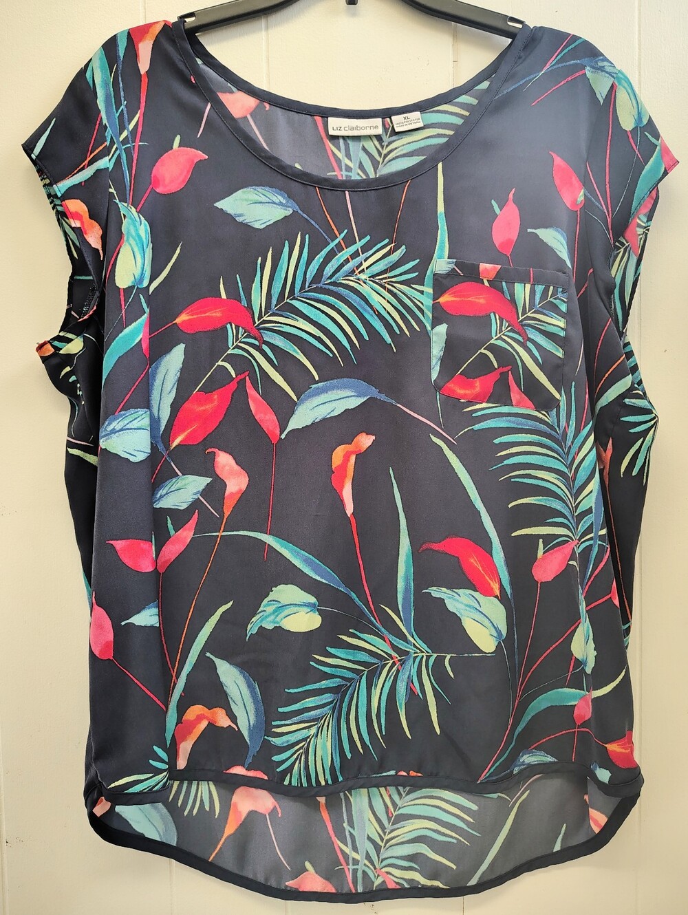 Liz Claiborne Tropical Blouse Size XL